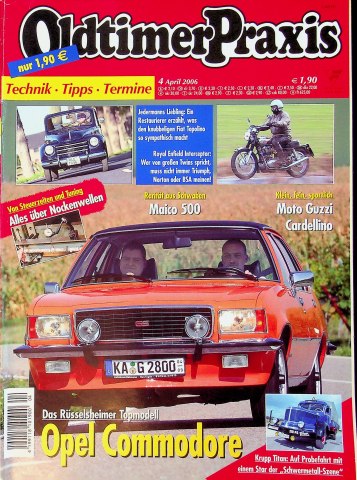 Deckblatt Oldtimer Praxis (04/2006)